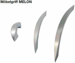 Möbelgriff MELON, Edelstahl-Optik, BA: 128 mm