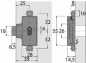 Preview: Drehstangenschloss Links, Dornmaß 25 mm, IC-Schließung