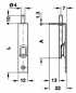Preview: Möbelkantriegel ohne Schließblech, L: 80 mm