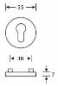 Preview: Schlüsselrosette blind Modell 1735, Aluminium F1