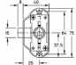 Preview: Drehstangenschloss Dorn 25 mm