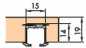 Preview: Einfachlaufschiene mit Drehriegel L: 2500mm