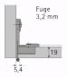 Preview: Selekta Pro 2000 E, Fuge: 3,2 mm, 180°, einliegend