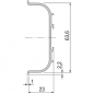 Preview: Griffmulde Horizontal, L: 5000 mm, schwarz, C-Profil