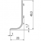 Preview: Griffmulde Horizontal, L: 5000 mm, E6/EV1, L-Profil