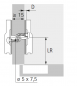 Preview: System 9000 "Hettich Direkt", Langloch, D: 8,0 mm