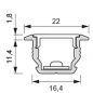 Preview: LED Leuchtenprofil Manila IV, 2500 mm