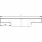 Preview: MB-Griffleiste TRIM, Aluminium chrom, L= 795mm, B=38 mm, H=13 mm