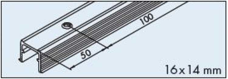 Einfachführungsschiene gelocht L: 6000mm