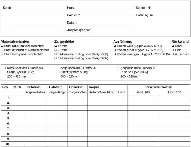 Vollauszug bis 30 kg, Länge: 350 mm