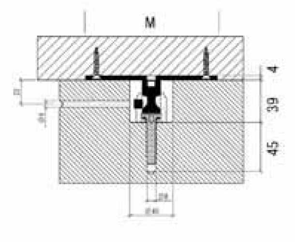 FIXISSIMO V-100K, Holz/Stein, für vollmassive Tischfüße