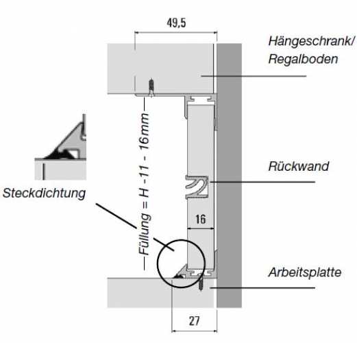 Untere Paneelhalterung, L: 4100 mm