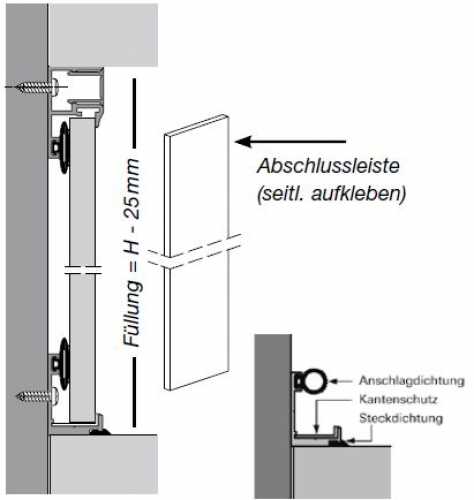 Steckdichtung Nischensystem