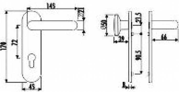 FS-Kurzschild-Wechselgarnitur Modell "AHK 1414" PZ, Nylon schwarz