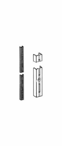 Wandschiene 12 x 16 x 12 mm, L: 2000 mm, weißaluminium