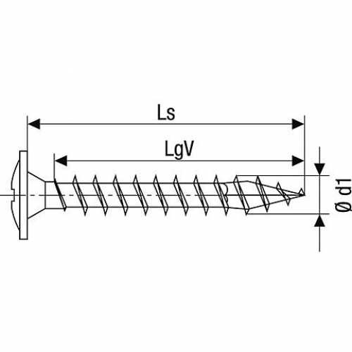 ABC Spax S Rückwandschrauben, Tellerkopf, 4,0 x 25 mm, VPE 3000