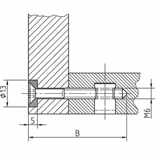 Senkkopfschrauben mit Innensechskant, M6 x 70 mm, VPE 100