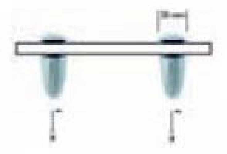 Regal- und Glasbodenträger JUMBO SMALL Edelstahl optik, Paar