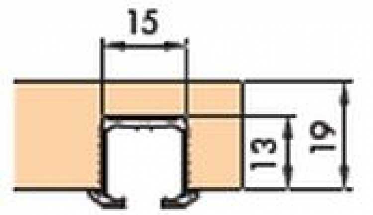 Einfachlaufschiene zum Kleben L: 3500mm