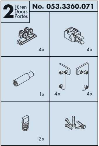 Beschlag-Garnitur EKU Clipo 26 GR Inslide