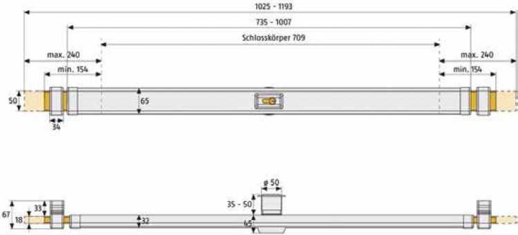 Panzerriegel PR 2700 weiß