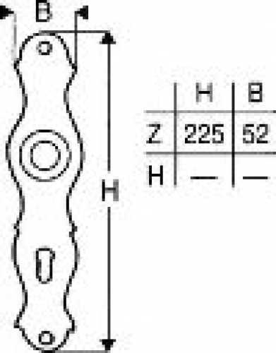 ZT-Langschild 72 mm BB, Schmiedeeisen