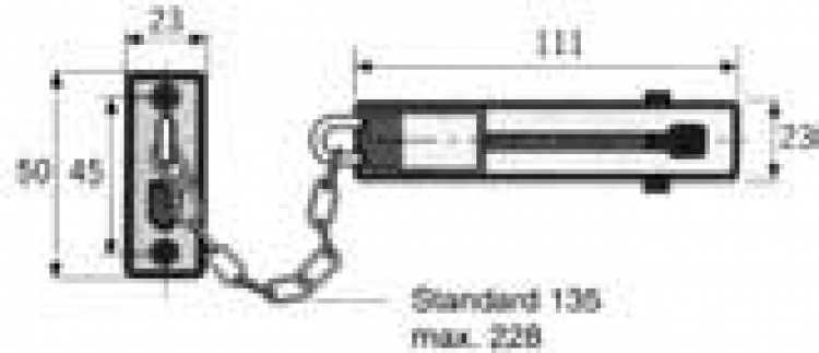 Sicherheits-Türkette SK 66 vermessingt