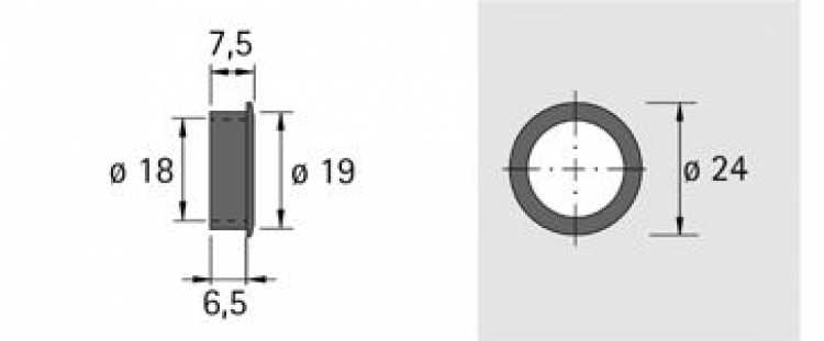 Zylinder-Kastenschloss variabel, Dornmaß 15-40 mm