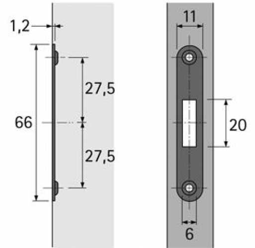 Schließblech Typ 6195