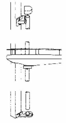 Eckschrank Halbkreisbeschlagset H: 552 mm