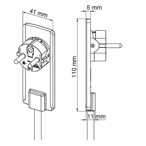 EVOline PLUG Hochvolt-Stecker, 3-fach Steckdose, weiß