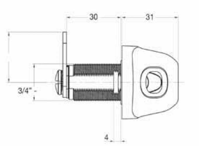 Hebelverschluss ROTOR, silber matt