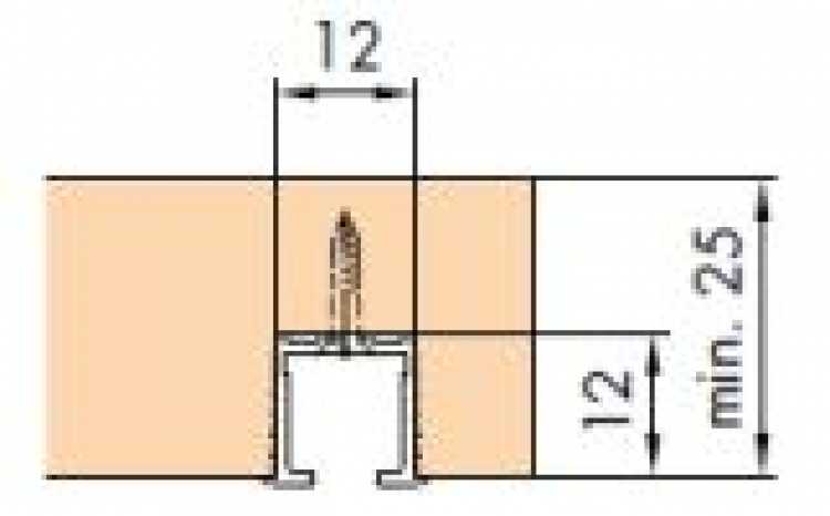 Einfachlaufschiene gelocht L: 6000 mm