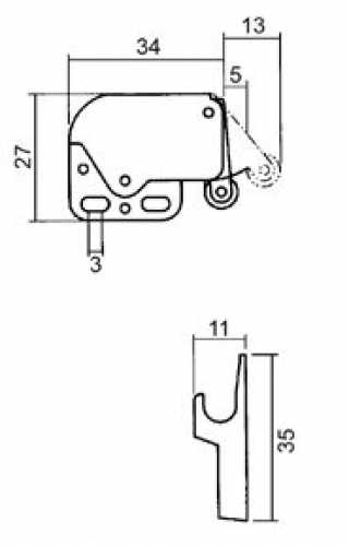 Federschnäpper Mini-Latch