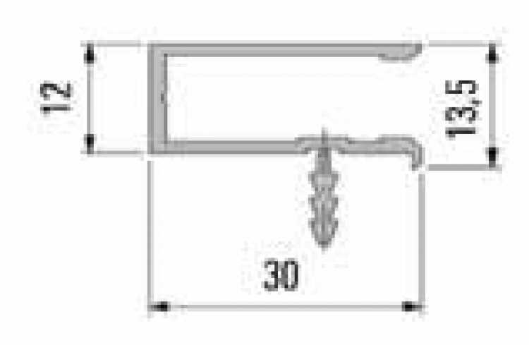 Oberes Profil, L: 5000 mm