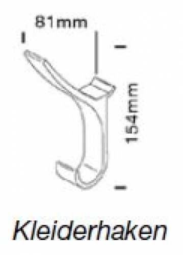 Kleiderhaken zu Paneelsystem 21