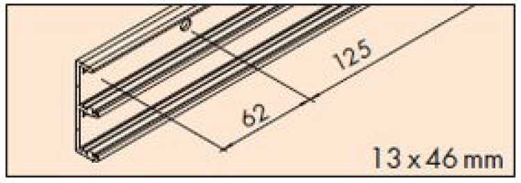 Doppelführungsschiene L: 6000 mm