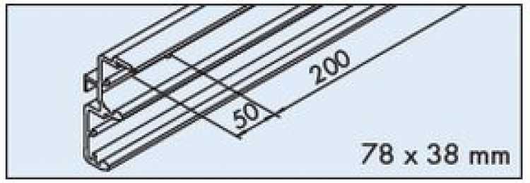 Doppellaufschiene L: 2500 mm
