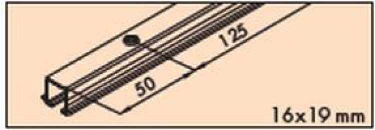 Einfachlaufschiene zum Schrauben L: 6000mm