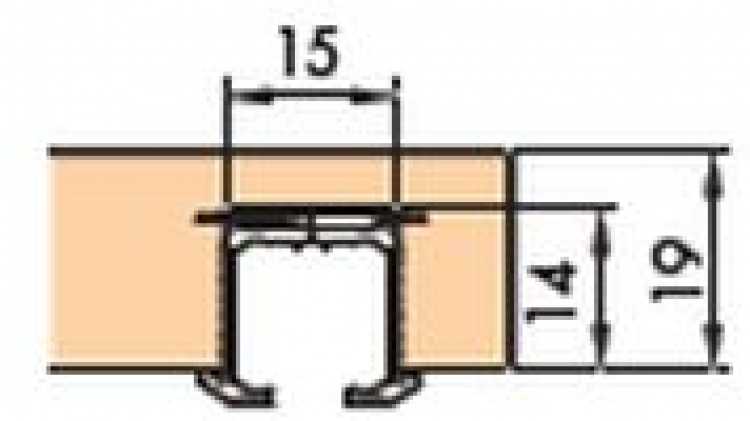 Einfachlaufschiene mit Drehriegel L: 2500mm