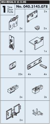 Garnitur EKU Regal B 25 X-HG FS 1 Tür
