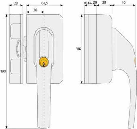 FO 500 Schliessung AL0125 braun