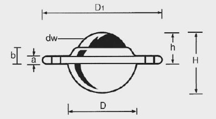 Kugelrolle 55 kg, Ø 73 mm