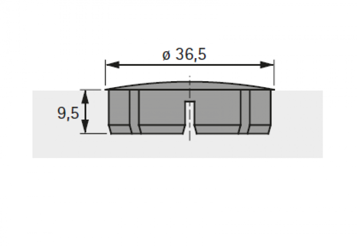 Abdeckkappe für Bohrungen Ø: 35 mm, braun