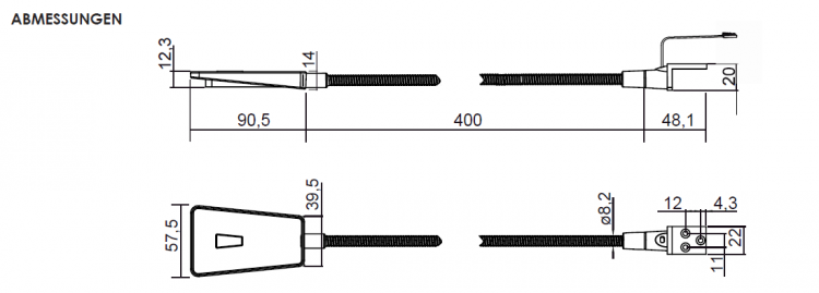 2-er Set Bettleseleuchte Area Light, schwarz