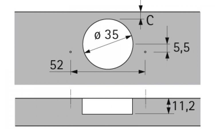 Intermat 9936 W90, 95°, TH 42, einliegend