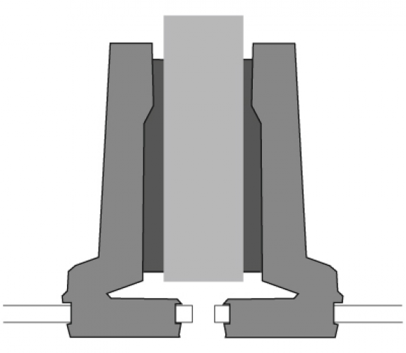 Glastürschanier Intermat 9904, 95°, TU 12/S, halb vorliegend