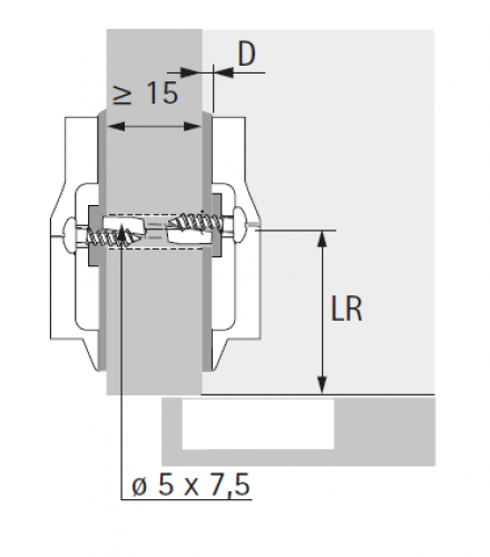 System 9000 "Hettich Direkt", Exzenter, D: 1,5 mm