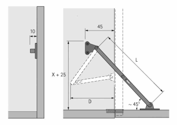 Klappenhalter KH, 200 mm, links oder rechts