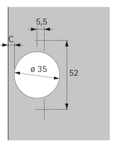 Perfekt 5737 W90, 95°, T 42, einliegend